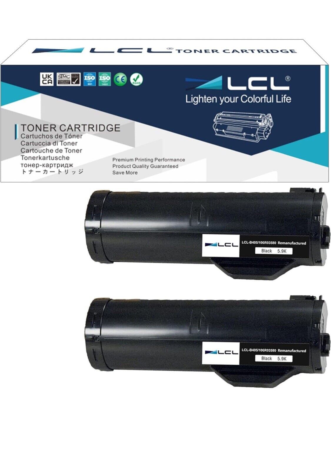 LCL Toner Cartridge Replacement For VersaLink B405 B400 106R03580 2pk