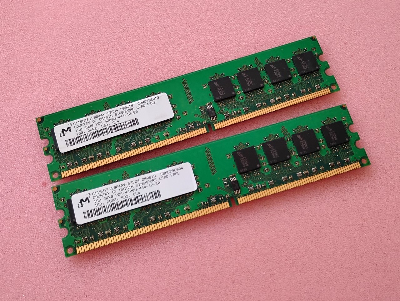 2GB Kit 2x1GB PC2-4200U DDR2 533 MHz PC2-4200 240-Pin DIMM Desktop Memory #HN27
