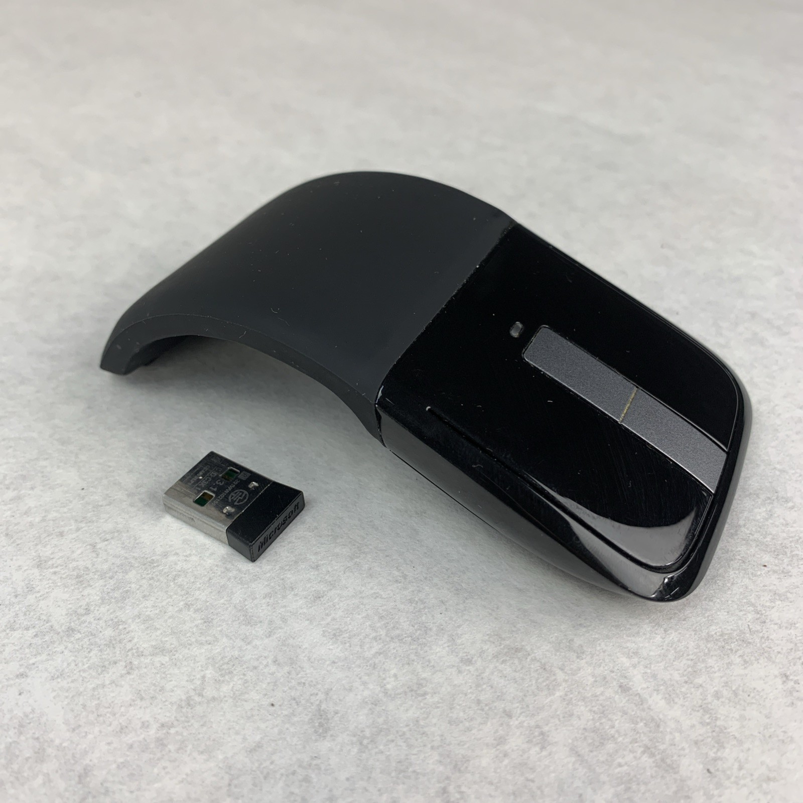 Microsoft Arc Touch 1428 Wireless Touch Mouse with Dongle X821929-001 - Tested