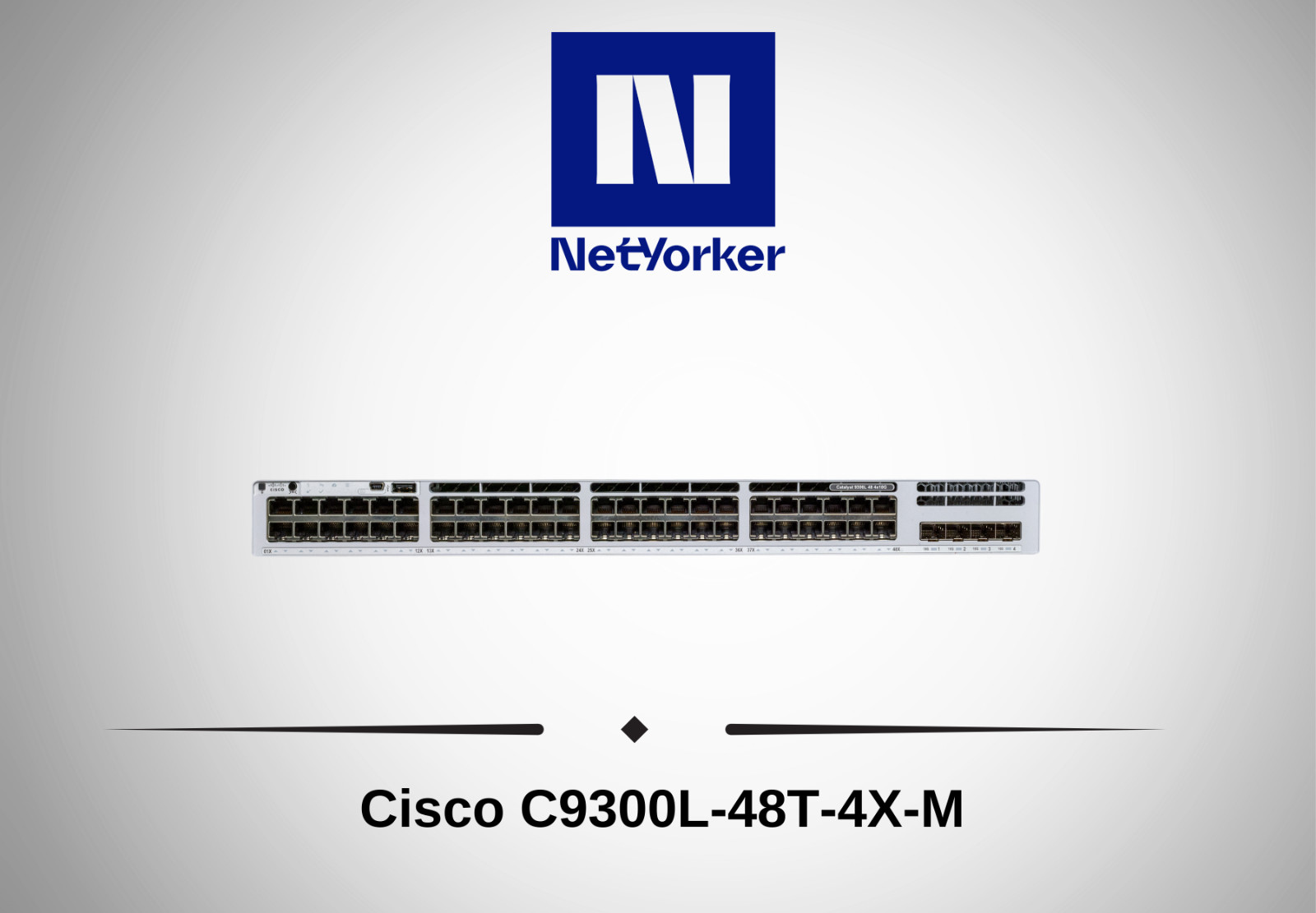Cisco  Catalyst 9300L C9300L-48T-4X-M  48 Port 48x1G 4x10G SFP+ Switch
