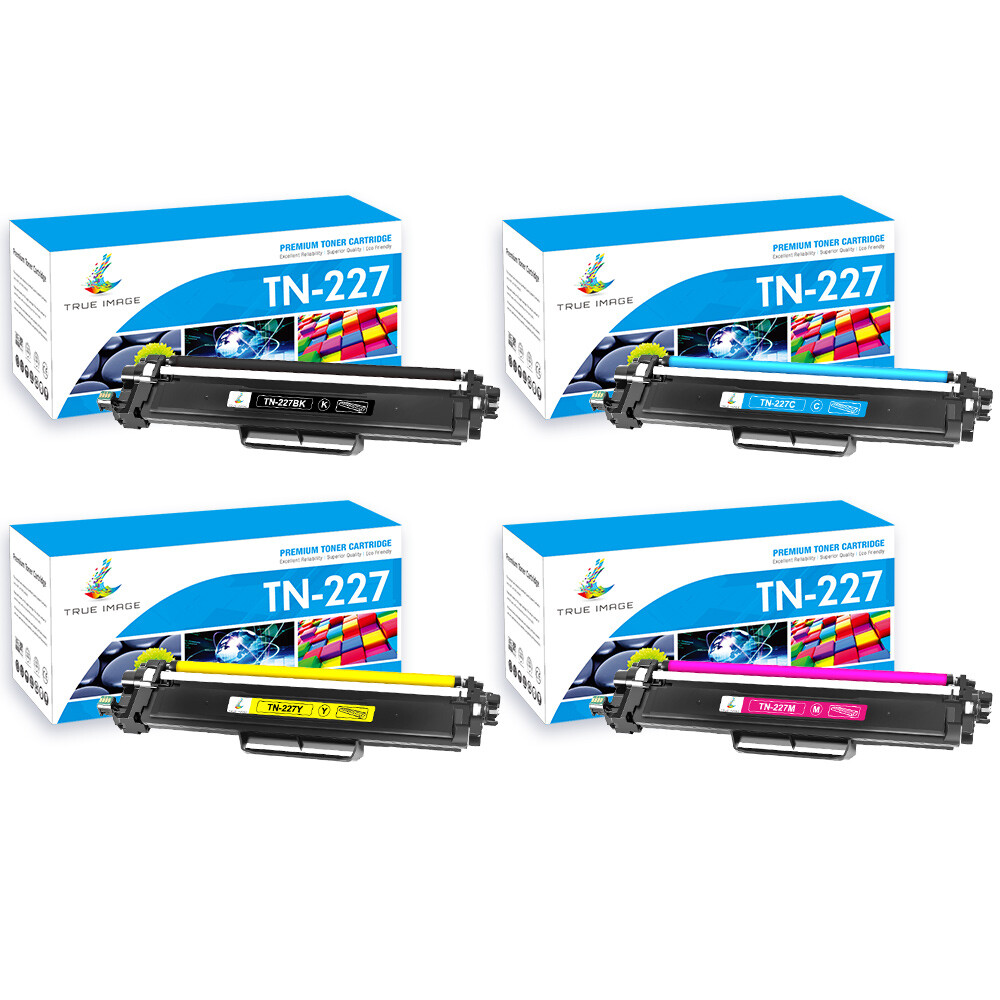 4PK TN227 BCMY Color Toner Cartridge For Brother HL-L3210CW MFC-L3730CDN W/Chip