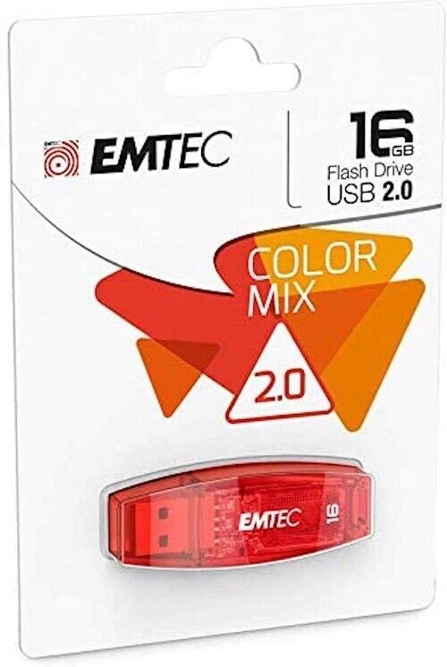 EMTEC Color Mix 16GB USB 2.0 Flash Drive