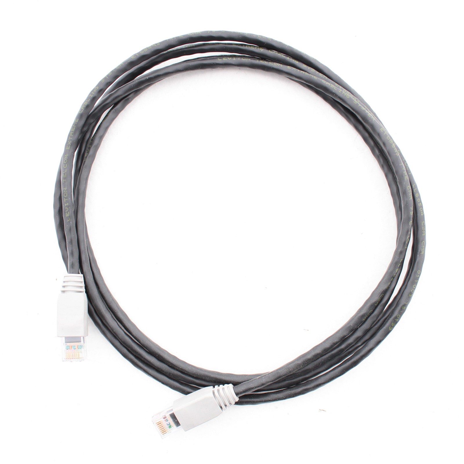 Leviton 62455-7E Black 7 Feet Cat6 Ethernet Cable Data Patch Cord Network Booted