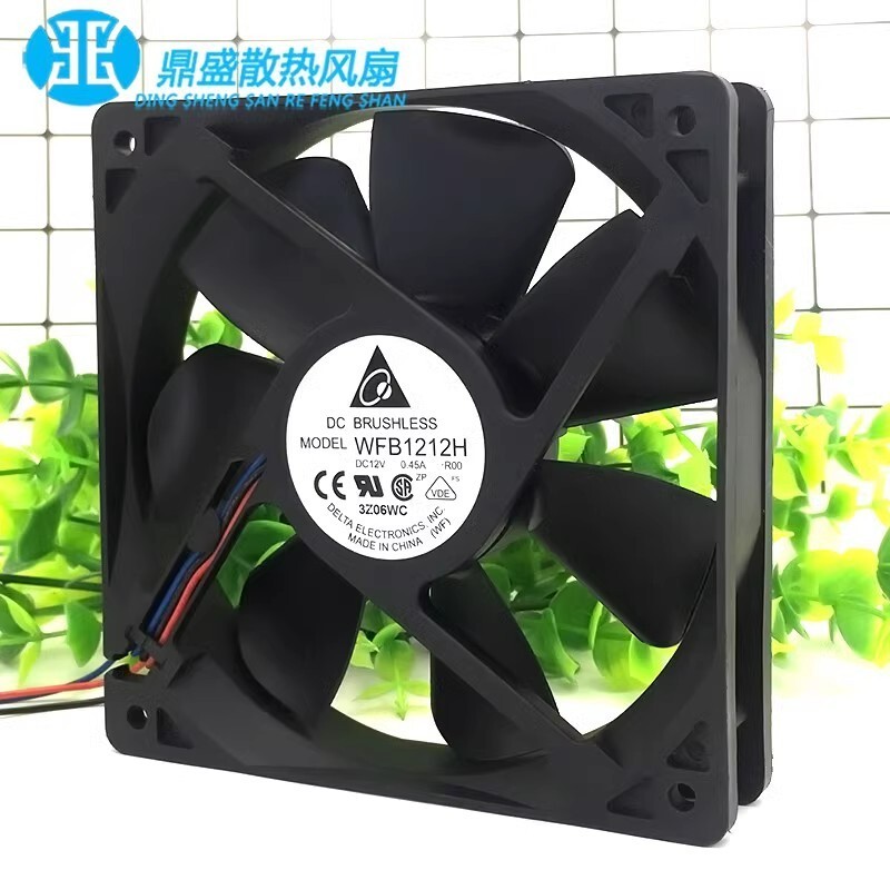 Delta WFB1212H 12025 DC12V 0.45A 12CM 3-Wire Cooling Fan