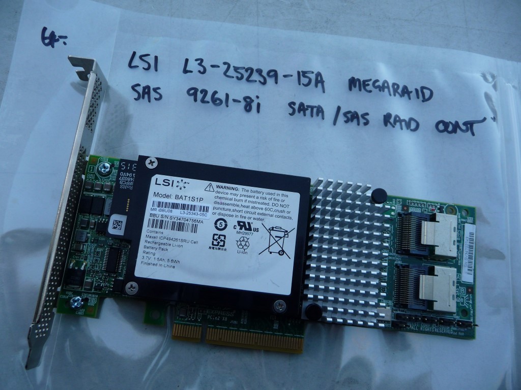 AU SELLER LSI L3-25239-15A Megaraid SAS 9261-8i SATA / SAS Control Card -TESTED