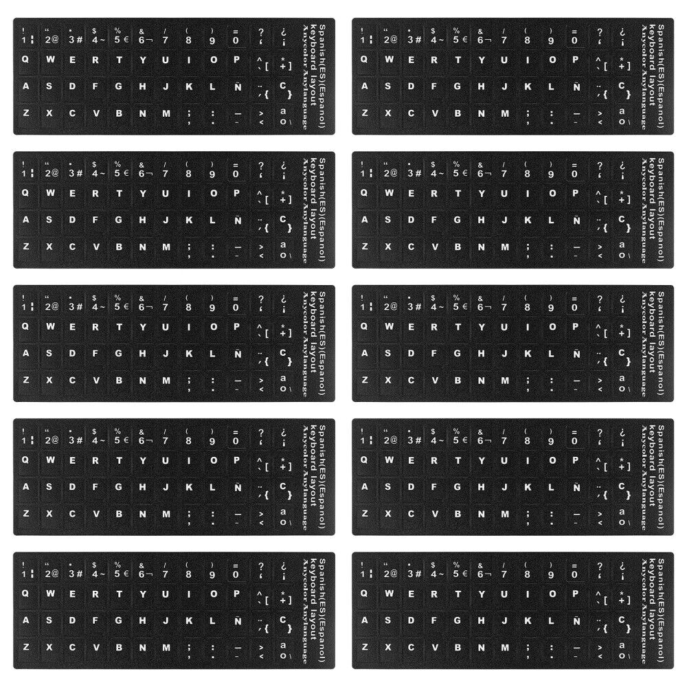  10 Sheets Keyboard Cover Stickers Notebook Computer for Laptop Computers
