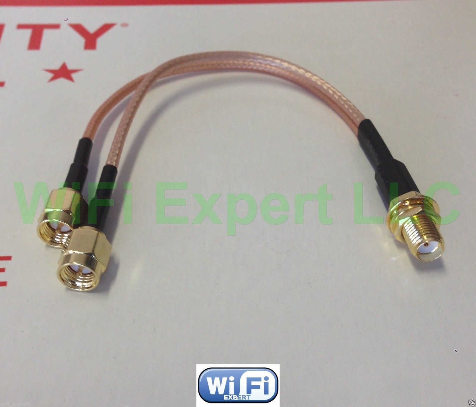 6” SMA Female to 2X SMA male RF coaxial cable Y type splitter pigtail RG316 USA