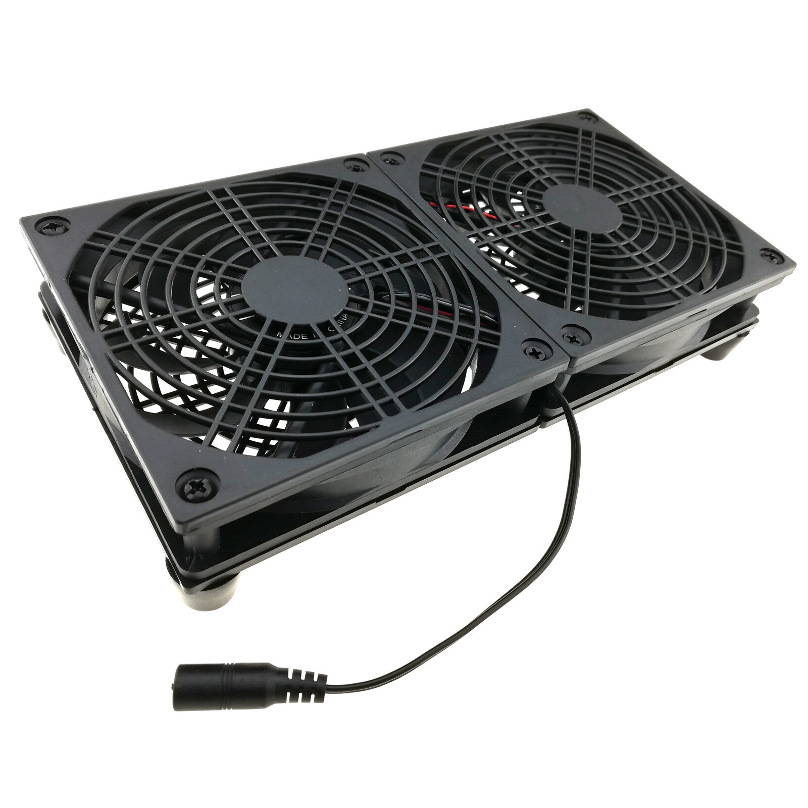 DC 12V External Cooling Stand Dual 120mm Fan 1800RPM for PC Router Modem Desktop