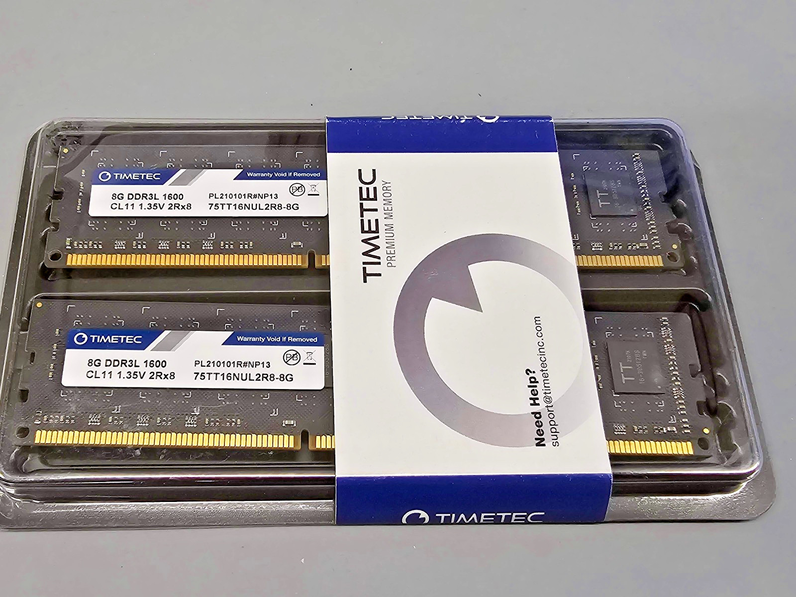 Timetec 2X8Gb (16GB Kit) DDR3L DDR3 1600Mhz (DDR3L-1600) Desktop RAM FUKN NEW
