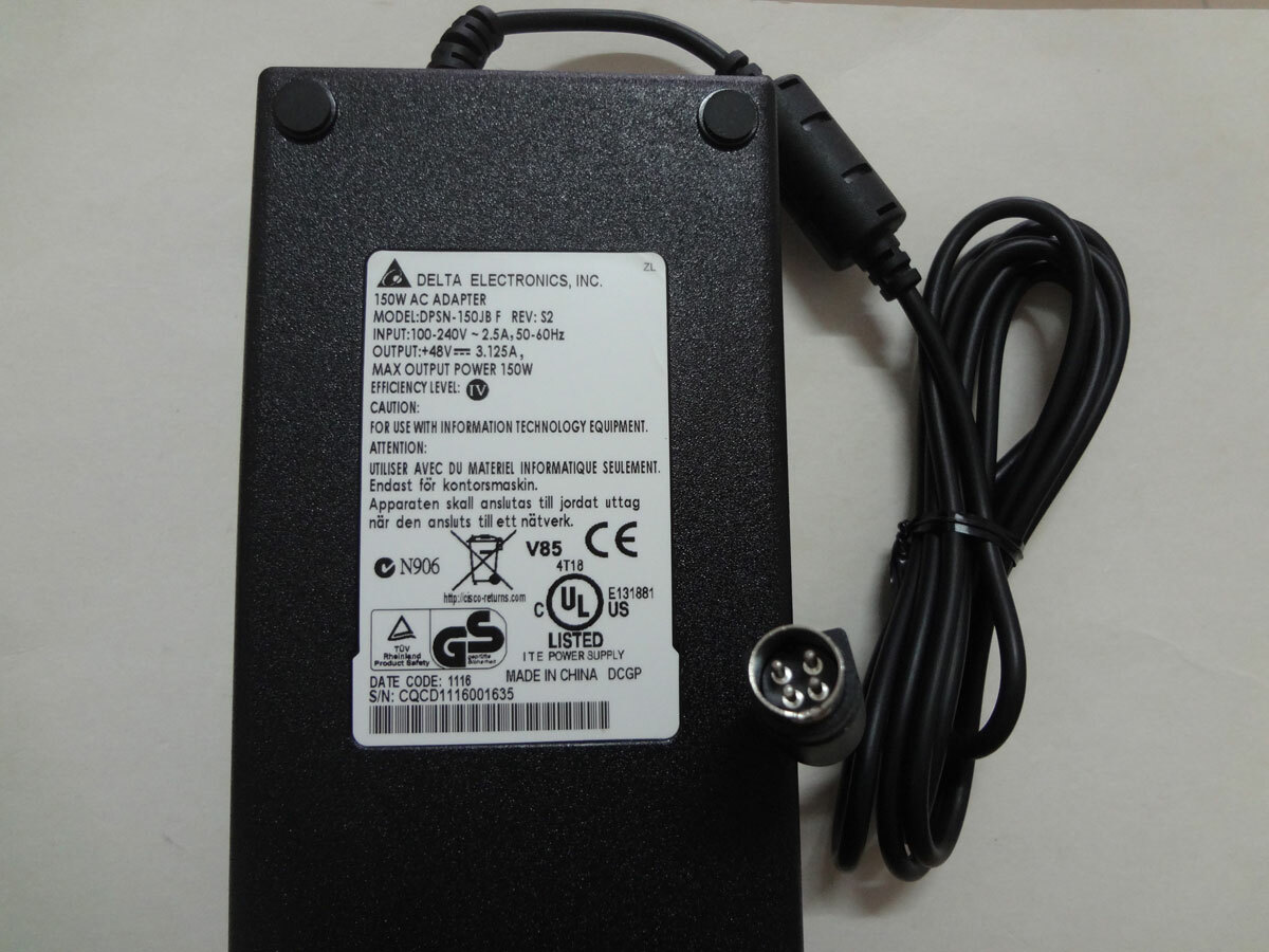 NEW Genuine 48V 3.125A Delta Electronics.INC 150W AC adapter DPSN150JBD OEM