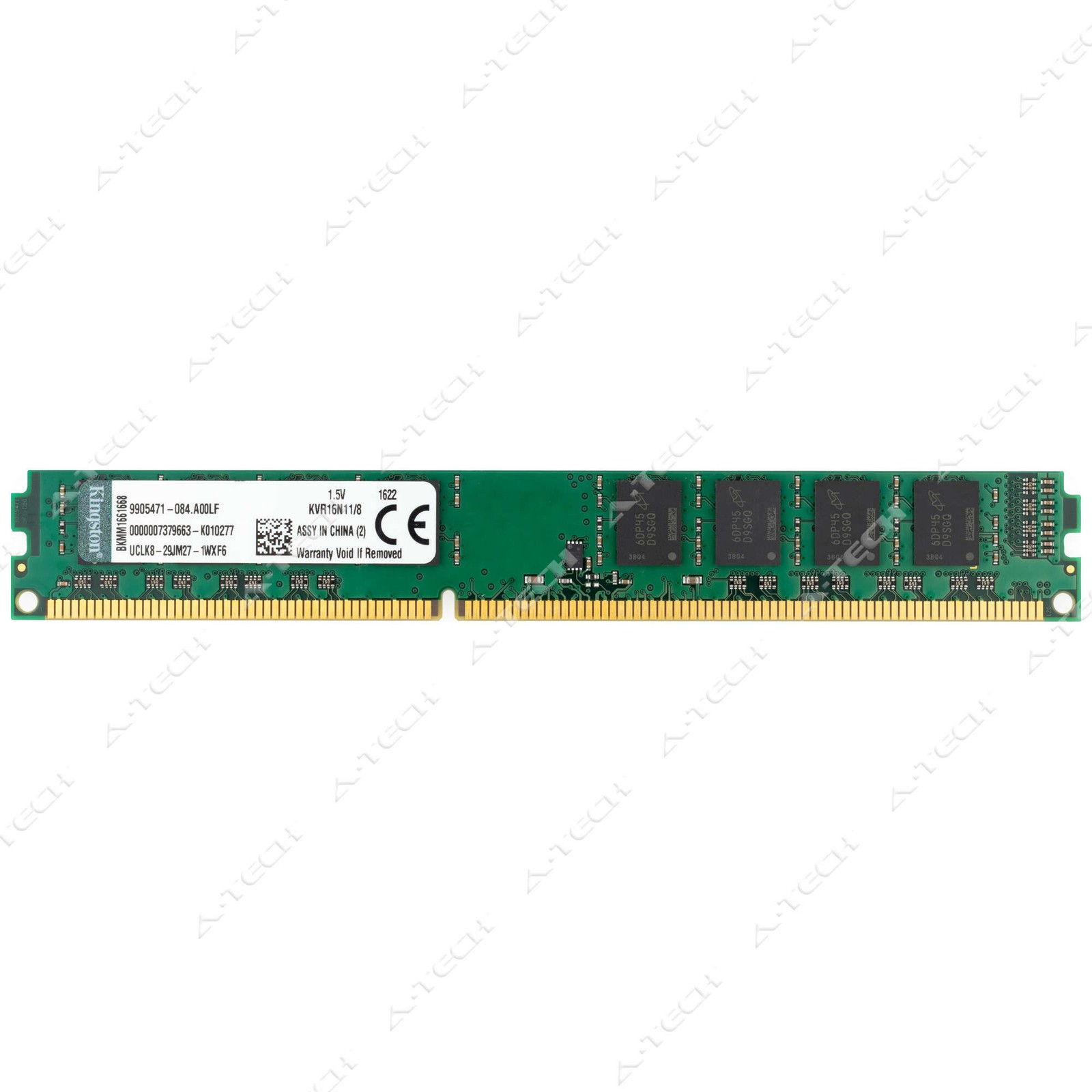 Kingston 8GB DDR3 1600MHz PC3-12800 2Rx8 DIMM Desktop Memory RAM (KVR16N11/8) x1