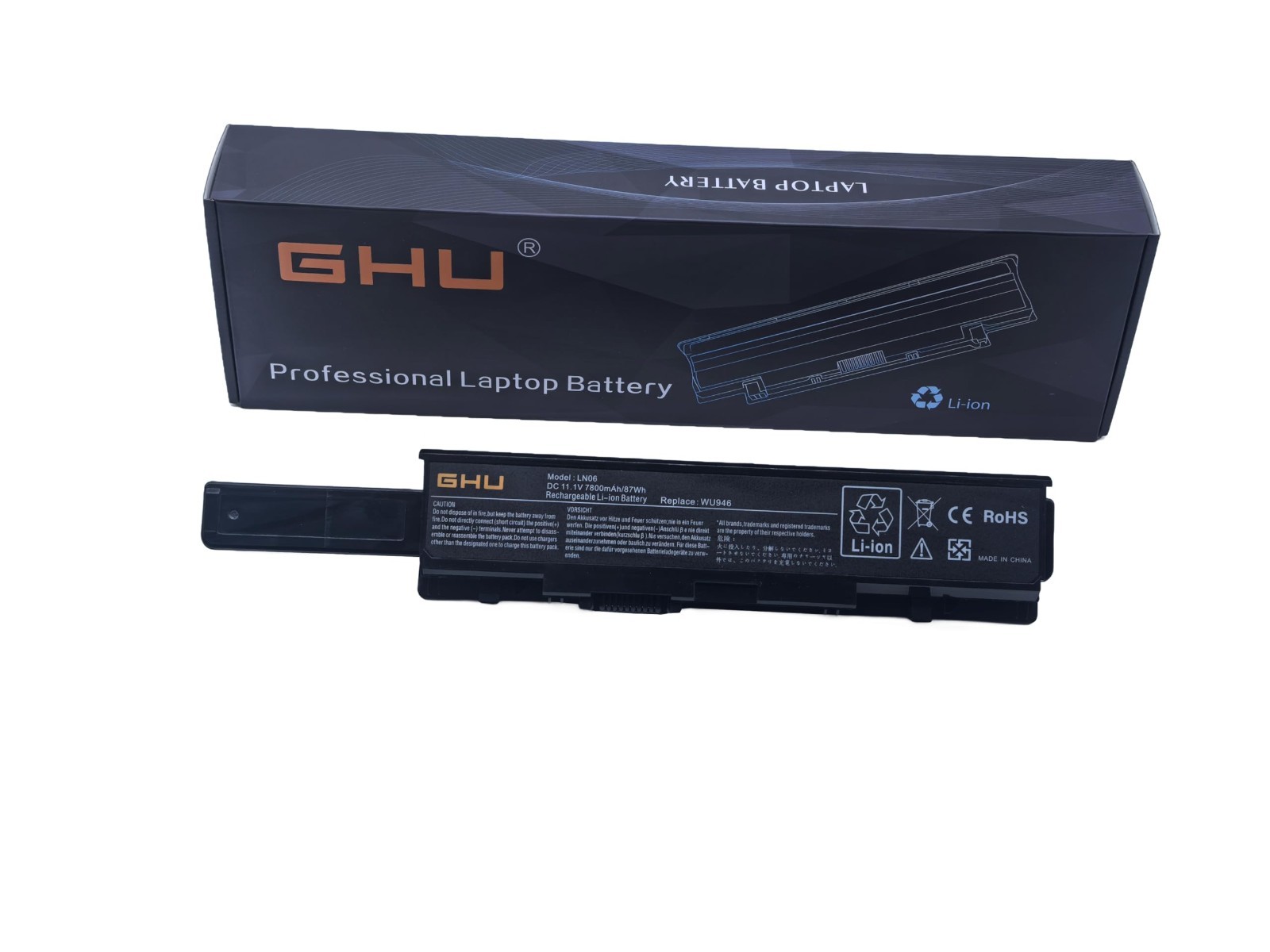 High-Capacity 9-Cell Laptop Battery 87Wh Replacement for Dell Studio 1535 1536 1