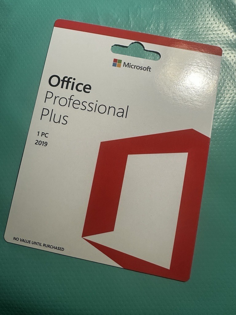U91591 Microsoft Office Pro Plus 2019 Lifetime Program 1 PC genuine Reta G1N