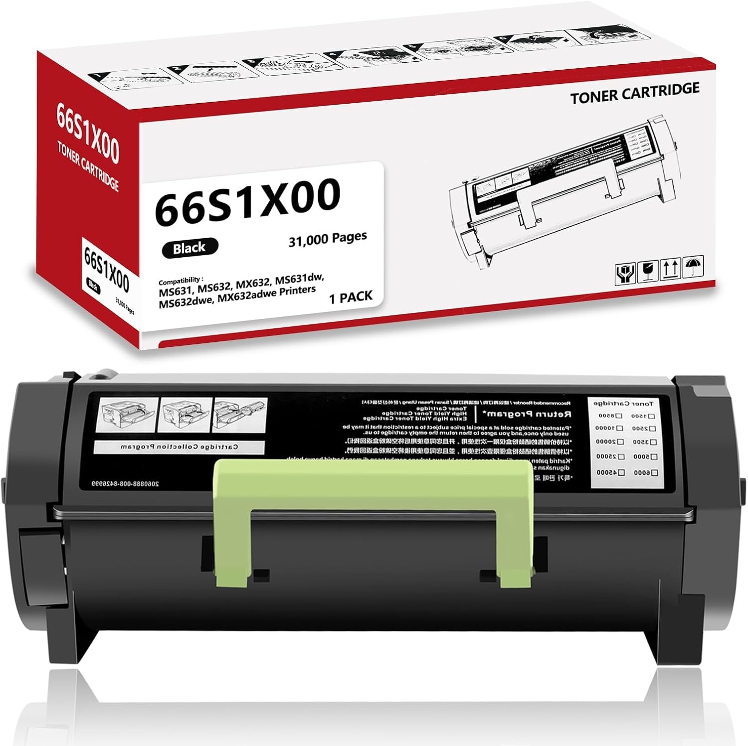 66S1X00 Toner Cartridge for Lexmark MS631/MS632/MX632/MS631dw/MS632dwe/MX632adwe