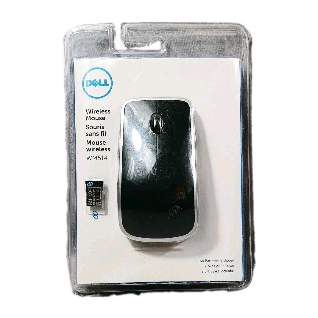 Dell WM514 Wireless Laser Wheel Mouse 6-Buttons 2.4GHz w/Dongle Receiver OEM NEW