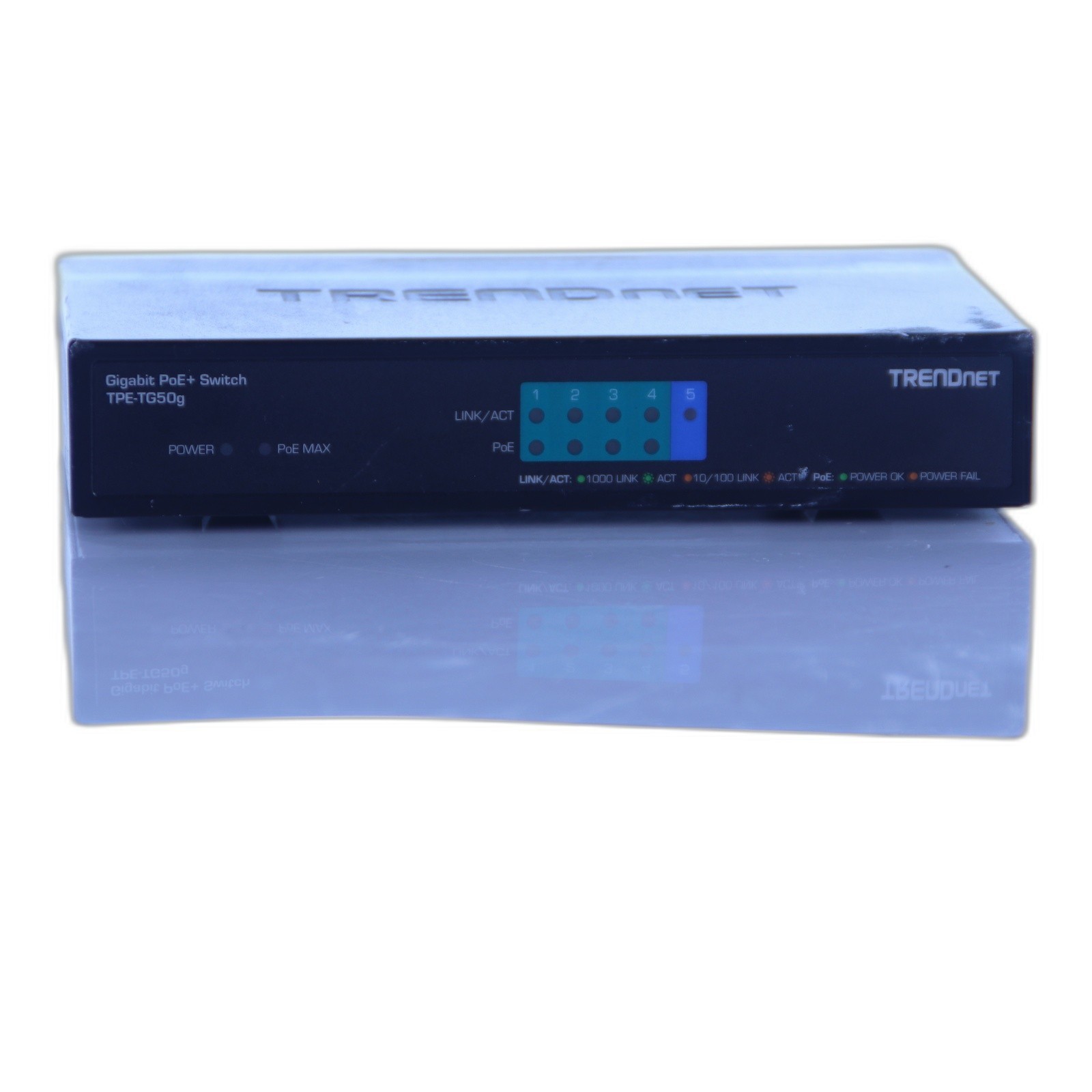TRENDnet TPE-TG50g/A 5-Port Gigabit PoE+ Switch No AC Adapter