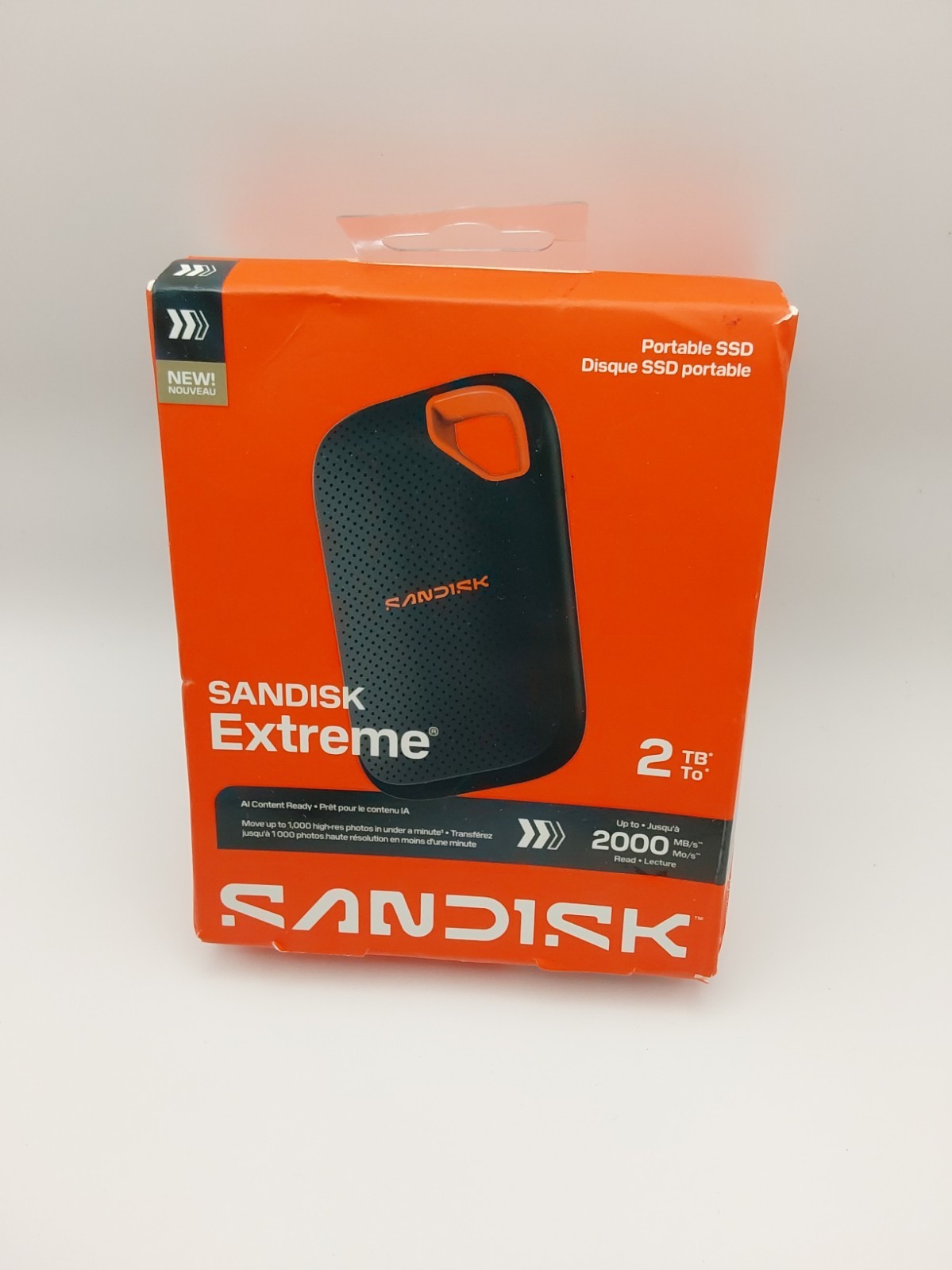 SANDISK 2TB Extreme Portable SSD 2000MBs USB 3.2 Type-C V3 E70 SDSSDE70-2T00-G25