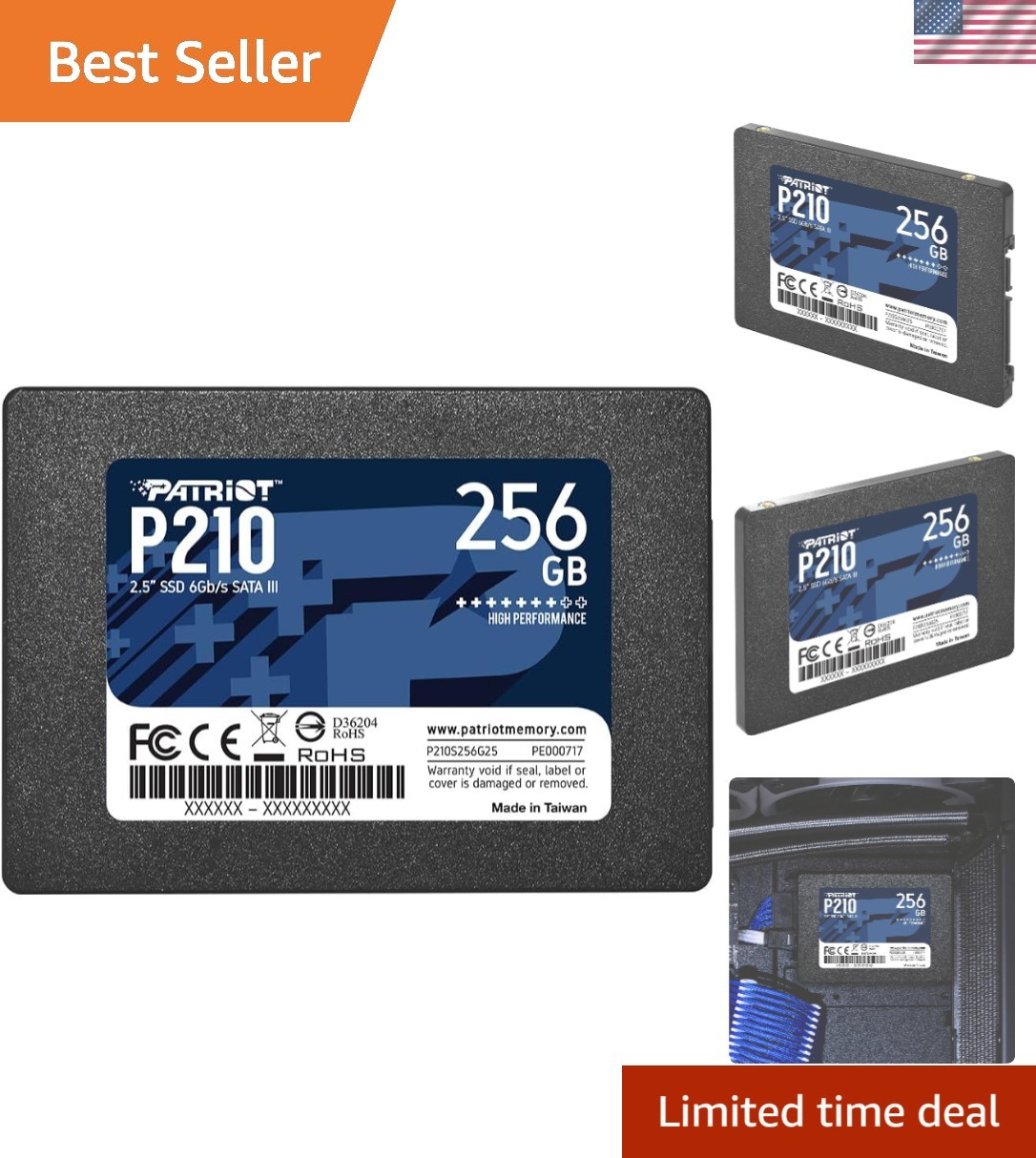Upgrade Your System with Patriot P210 256GB SATA 3 2.5" SSD - High Performance