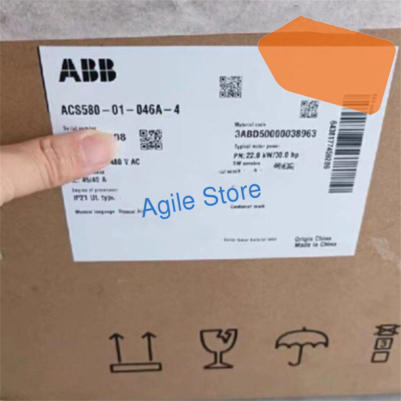 1PC New Original ABB ACS580-01-046A-4 18.5KW Inverter Via DHL/Fedex