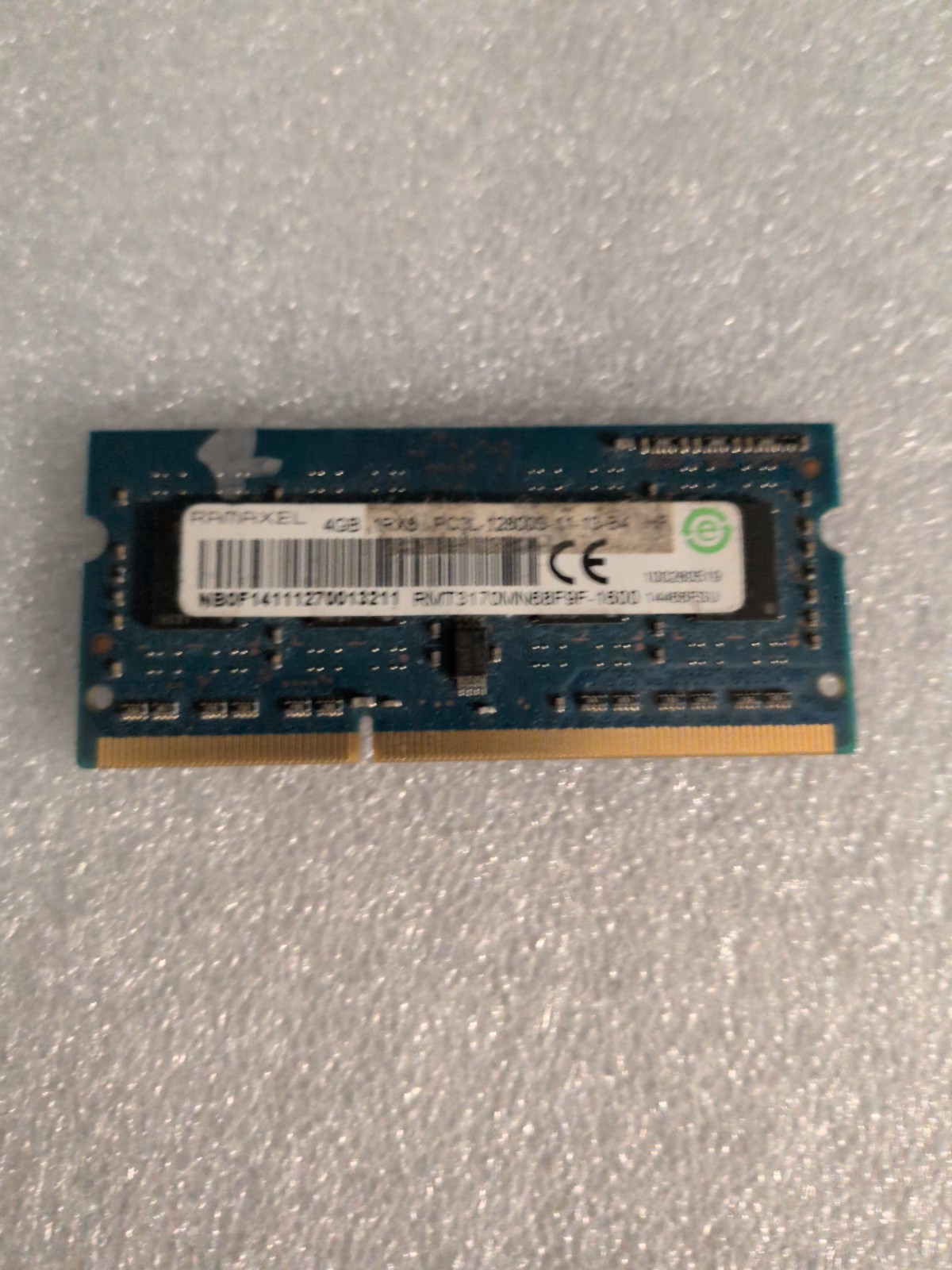 Ramaxel 4GB PC3L-12800S 1600MHz SoDimm Memory Ram RMT3170MN68F9F-1600 - UNTESTED