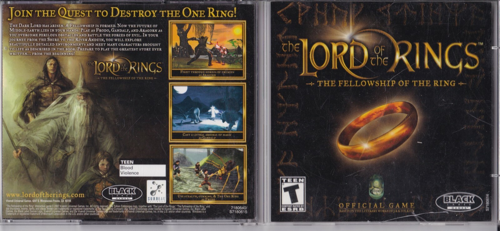 The Lord of the Rings: The Fellowship of the Ring (PC, 2002, 2-Disc Set)