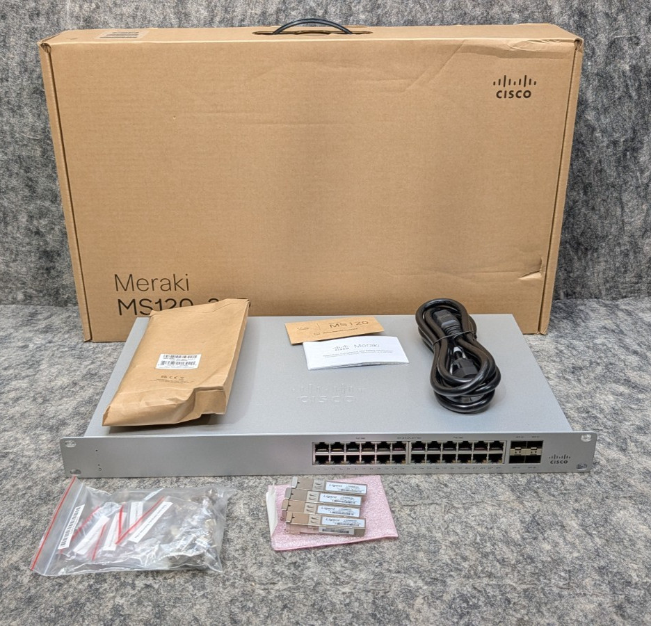Cisco Meraki MS120-24P-HW Ethernet Switch Rack Mountable MS120-24P-HW MPN