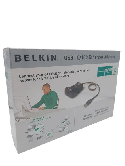 Belkin F5D5050 USB to 10/100 Ethernet Adaptor & CD. (FOR OLDER COMPUTERS)