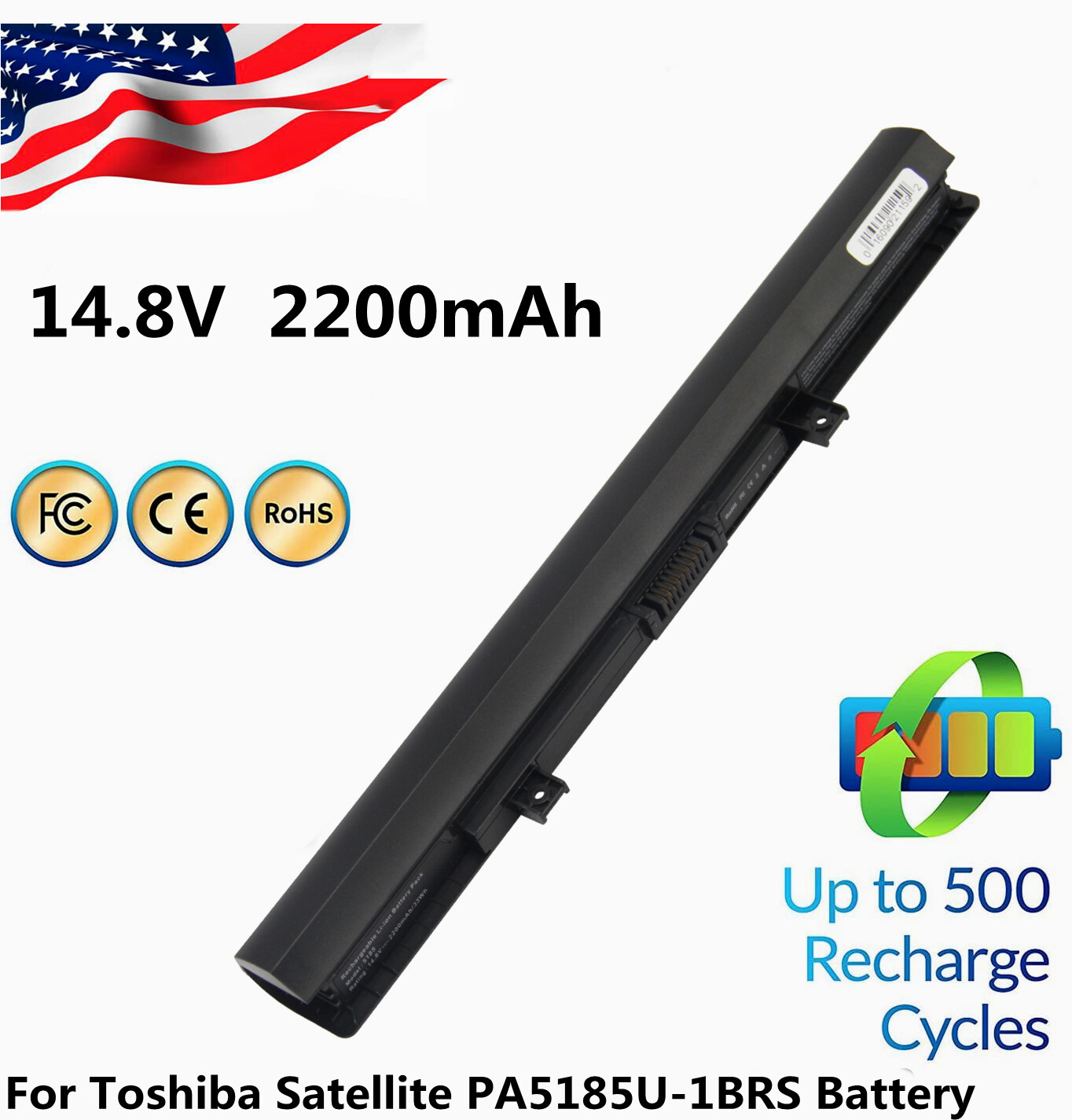 Battery for Toshiba Satellite PA5185U-1BRS PA5186U-1BRS C55T C55 L55 L55T C55D