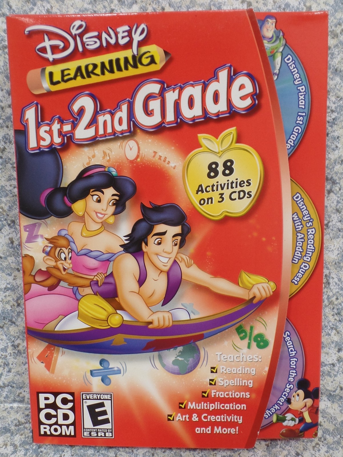 Video Game PC Disney 1st-2nd Grade Learning Reading Spelling Fractions NEW Box