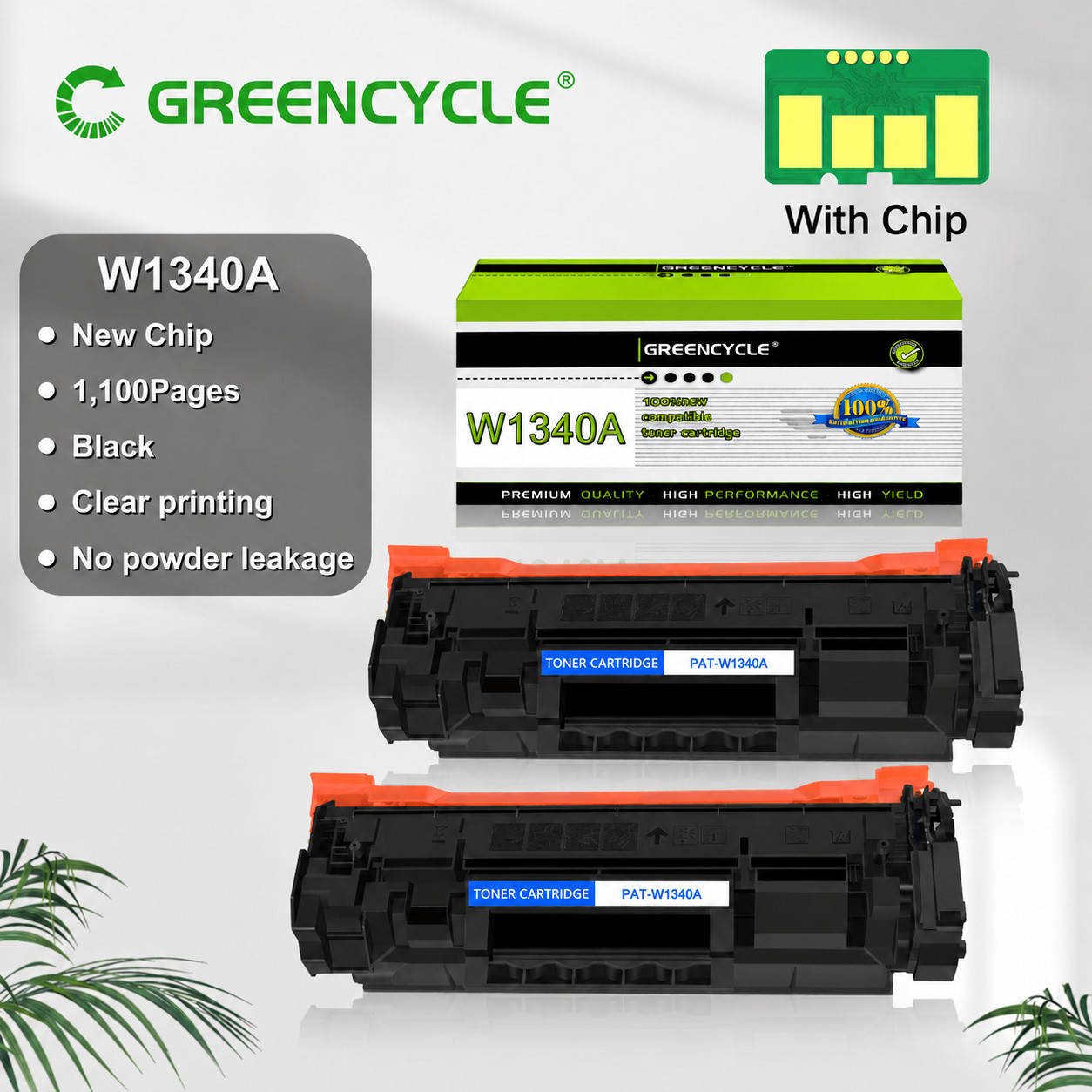 GREENCYCLE 2 Pack 134A W1340A Black Toner for HP M209dw M234dw M234sdn M234sdw