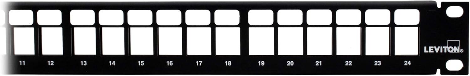 Leviton 132-49255-H24 QuickPort Patch Panel 24-Port 1RU Cable Management Bar