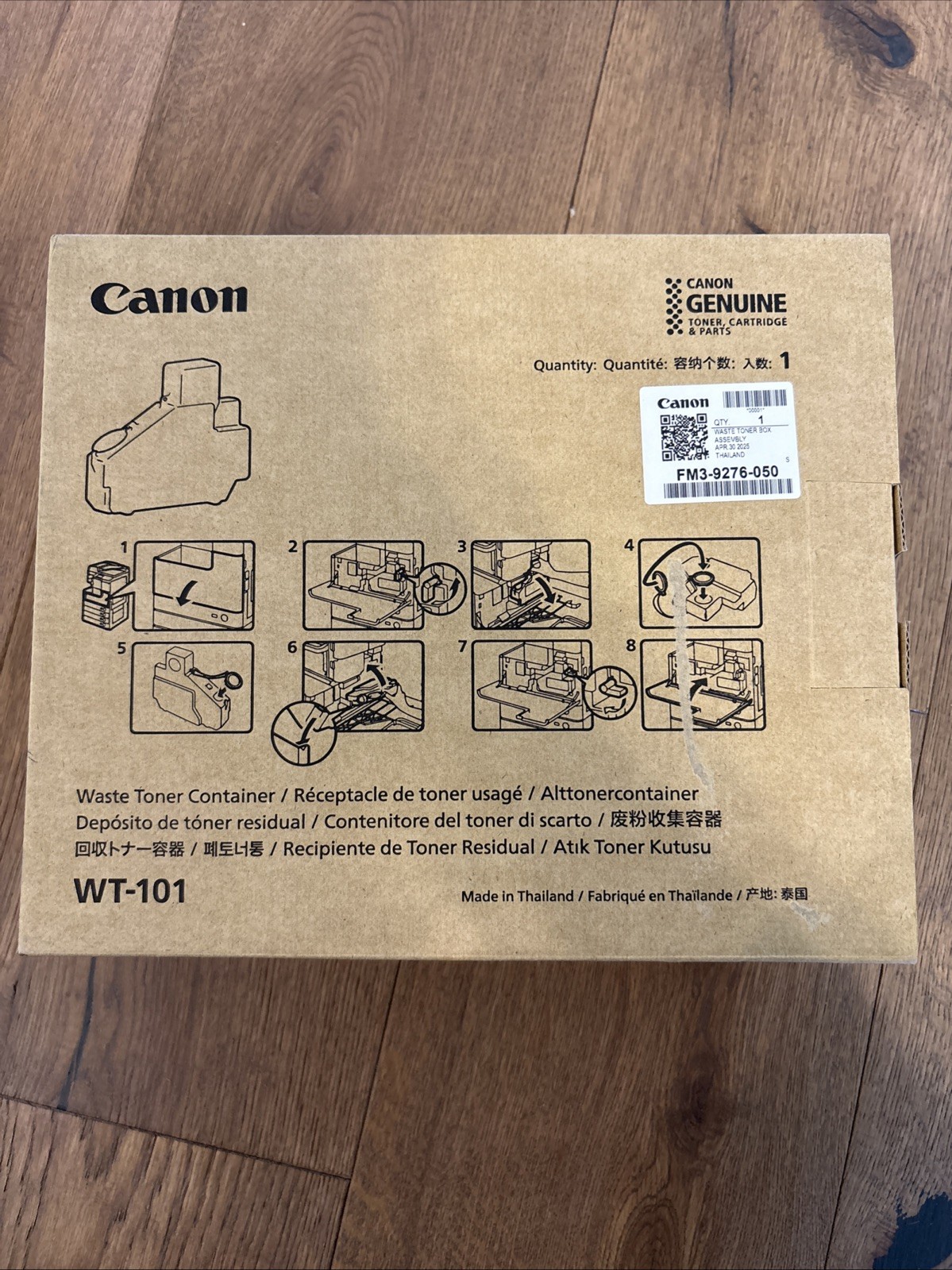 Genuine Canon WT-101 FM39276050 Waste Toner Container - NEW