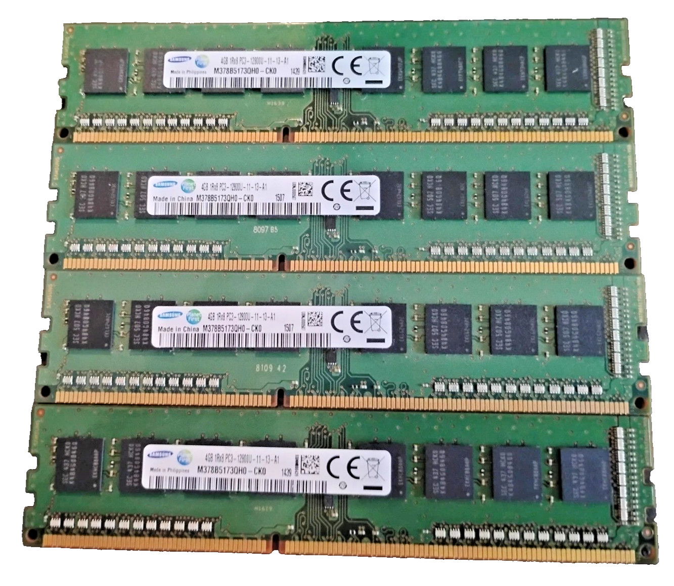 Samsung 16GB (4x4GB) PC3-12800 DDR3 1600MHz Desktop Memory RAM M378B5173QH0-CK0