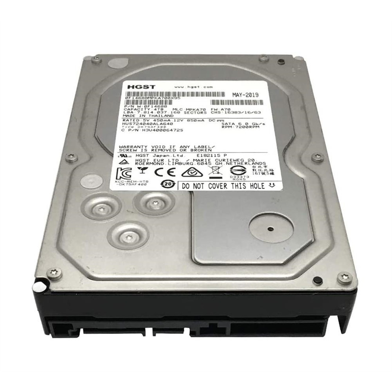 HGST HUS724040ALA640 Hitachi Ultrastar 7K4000 4TB 7200RPM SATA 6Gbps 64MB 3.5
