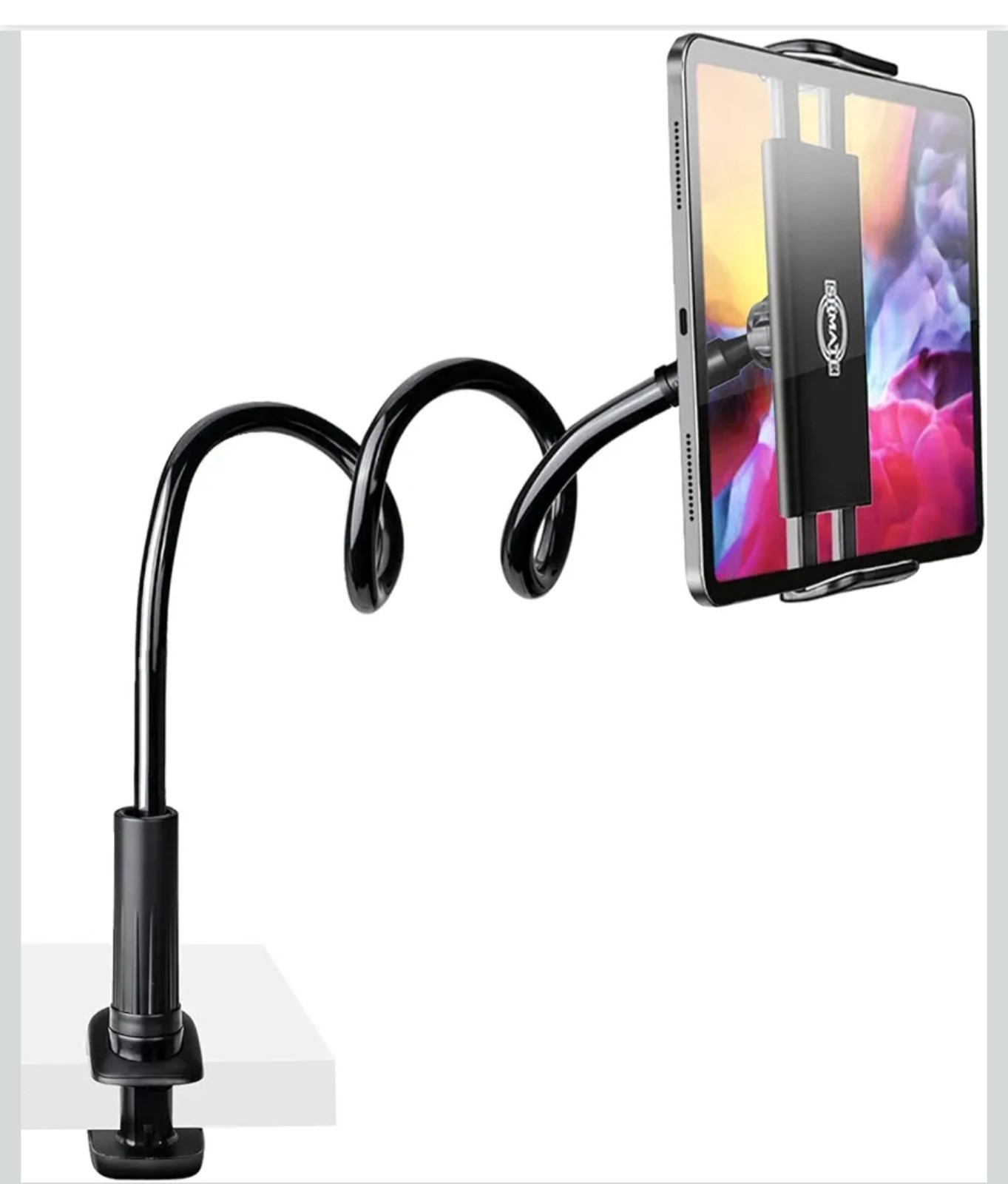 SRMATE Gooseneck Tablet Holder Stand, Kindle Holder for Bed 33in Flexible Long