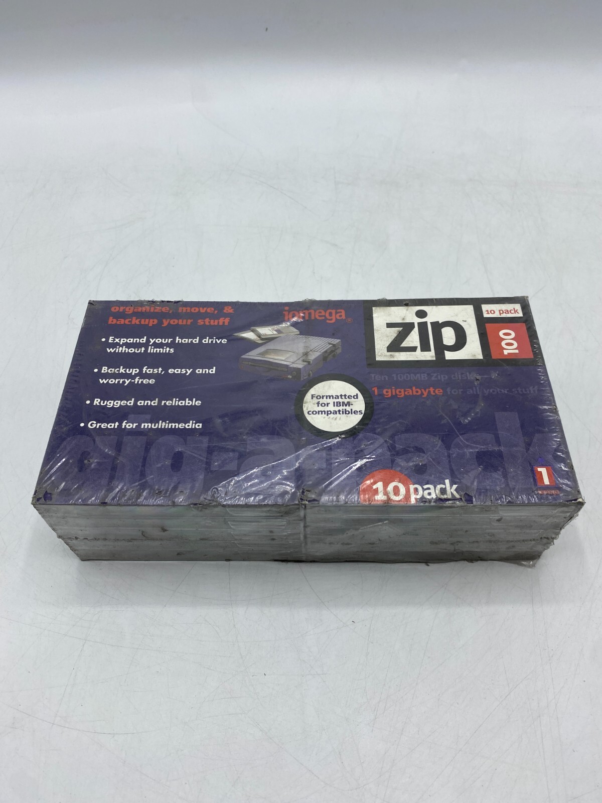 10030 OEM Iomega 100MB Disk 10-Pack. Damaged Box