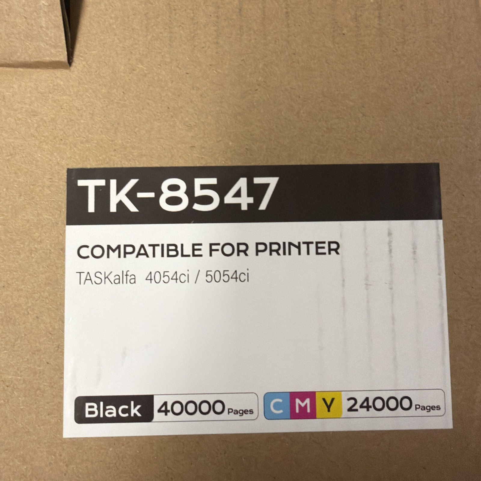 Compatible Toner for Kyocera TK8547, TASKalfa 4054ci, 5054ci CMYK (Set of 4)