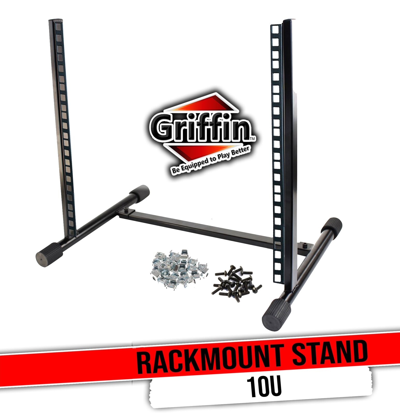 Rack Mount Stand with 10 Spaces by GRIFFIN | Music Studio Recording Equipment