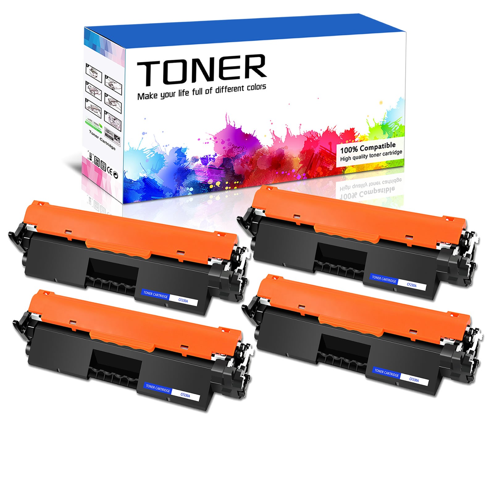 4PK CF230A 30A Toner Cartridge Fitfor HP LaserJet Pro M203dn MFP M227fdn M227fdw