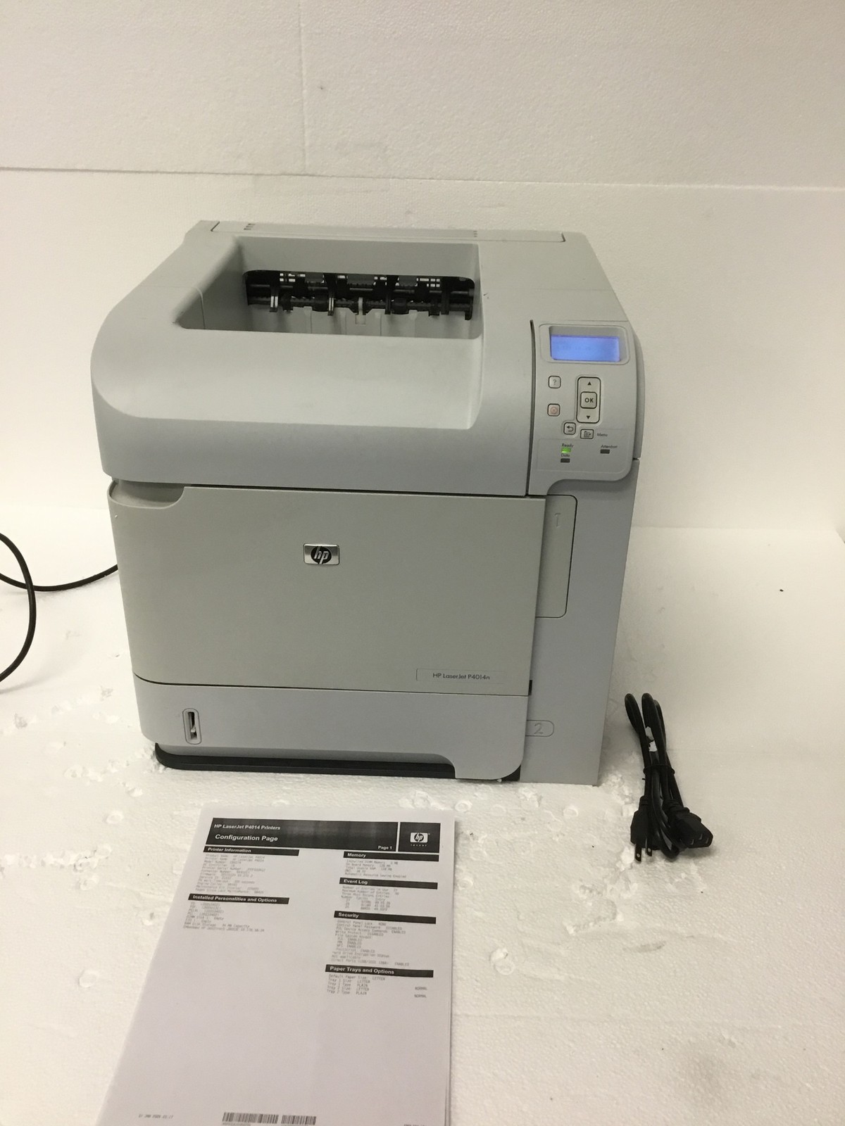 HP LaserJet P4014n Monochrome Laser Printer 98K Pages Toner WORKING 
