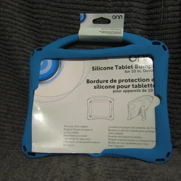ONN Silicone Tablet bumper for 10 in. Devices Blue