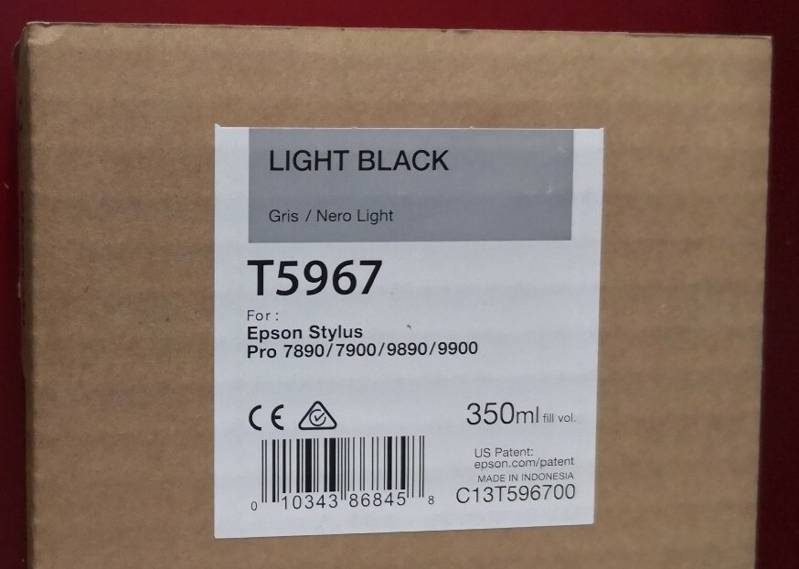 10-2022 Genuine EPSON T5967 Light Black Ink 350ml for Stylus 7890/7900/9890/9900