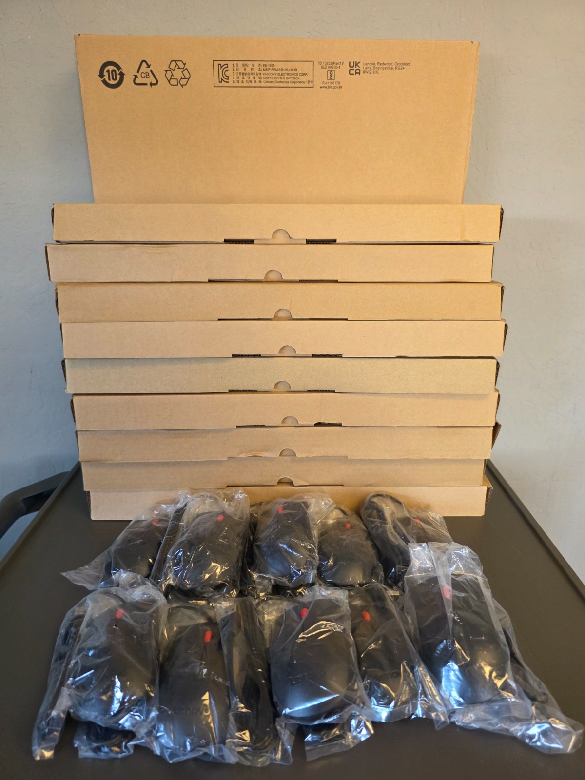 Lot of 10 sets Lenovo SK-8827 Traditional Wired USB Keyboards & Mouse - Open Box