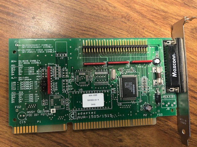 ADAPTEC  AVA-1505 Internal SCSI 16-bit ISA Card