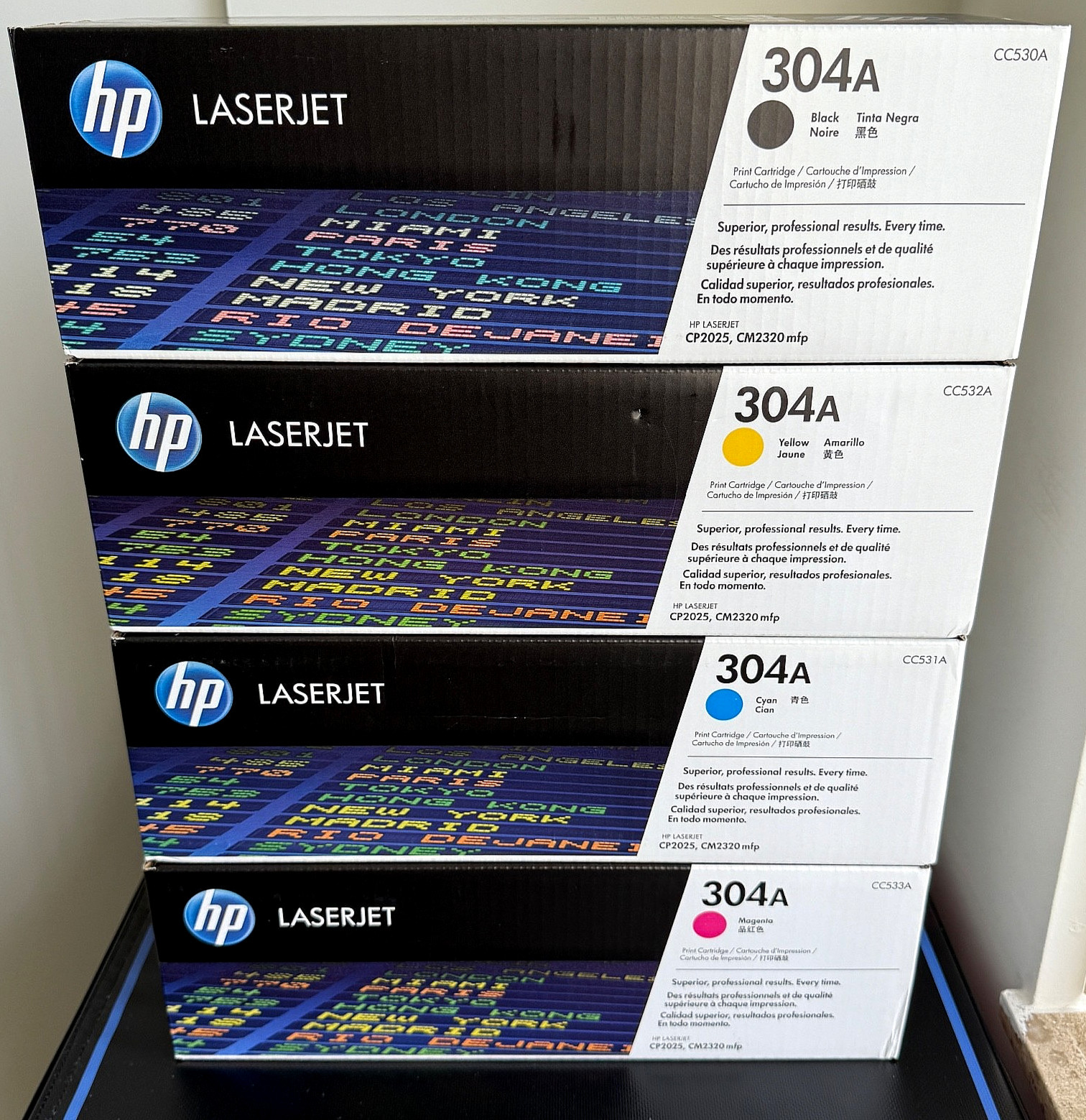 HP LASERJET 304A Toner 4-PK | Black Cyan Magenta Yellow|  For: CP2025 CM2320 mfp