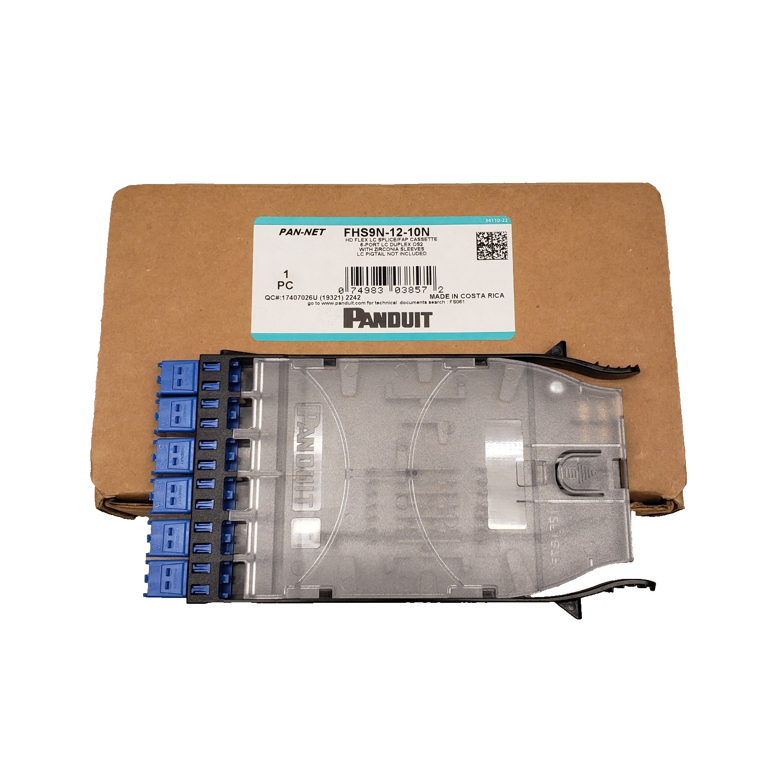 Panduit HD Flex LC Splice FAP Cassette FHS9N-12-10N 6-Port LC Duplex OS2 PAN-NET