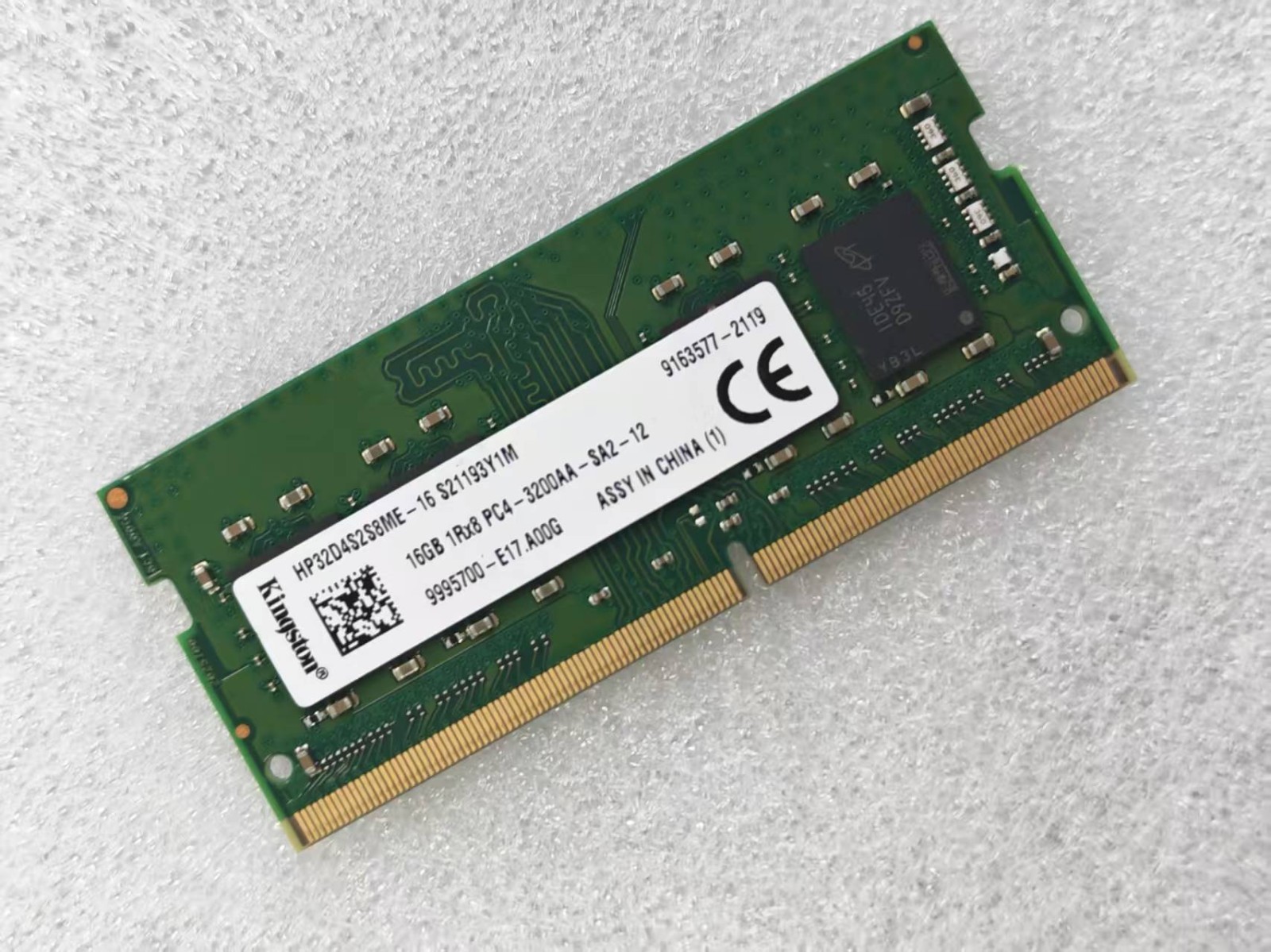 Kingston 16GB DDR4 3200 Laptop SODIMM RAM 1Rx8 PC4-25600 for Dell HP Lenovo Acer