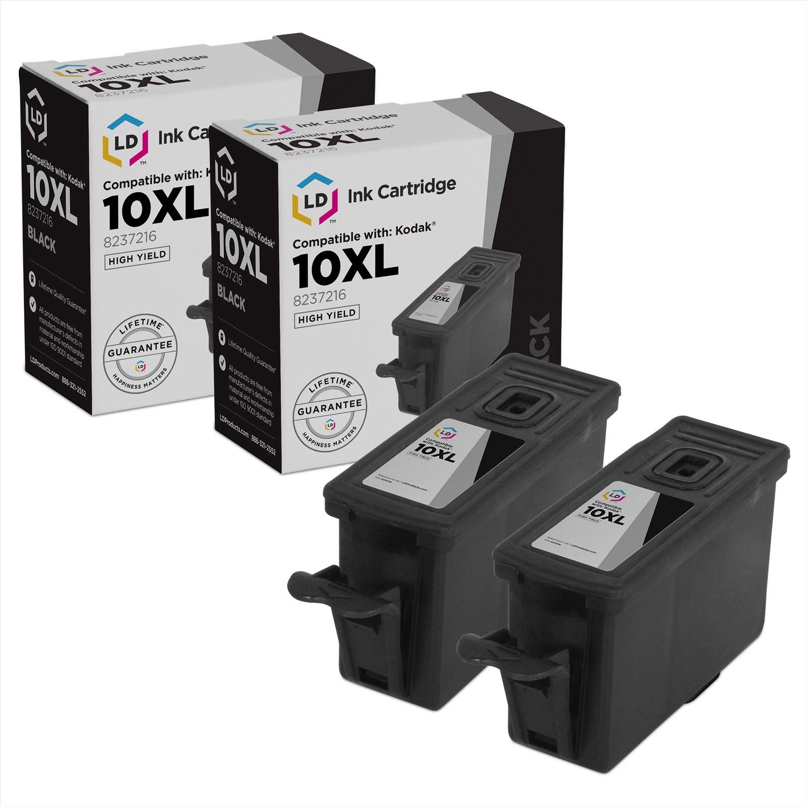 LD For Kodak #10 2pk 8237216 Black ink EasyShare 5100 5300 5500 ESP3 hero