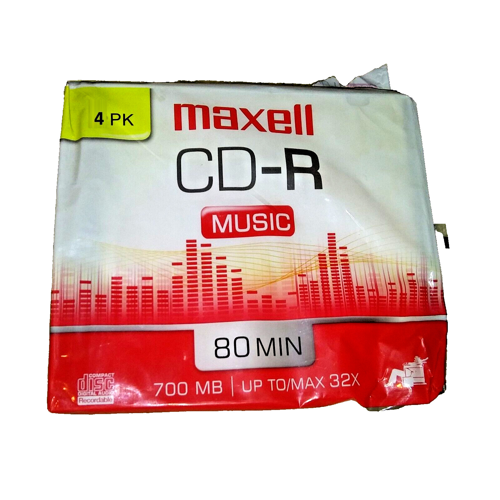 Maxell CD-R 4 pk Digital Audio Compact Discs 80 min / 700 MB 