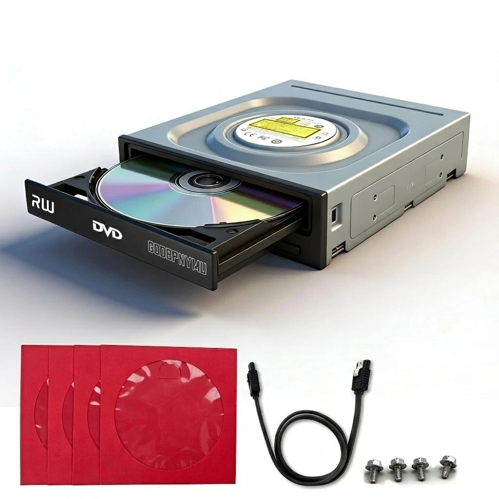 GODBPNYMU Internal DVD CD RW Burner 24x 5.25 SATA Optical Drive PC Tower Desktop